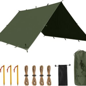 Free Soldier Waterproof Portable Tarp Multifunctional Outdoor Camping Traveling Awning Backpacking Tarp shelter Rain Tarp