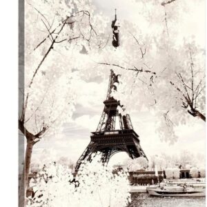 CANVAS ON DEMAND Paris Winter White Collection – Majesty Eiffel Canvas Wall Art Print by Philippe Hugonnard, Home Decor, Winter, Wintry Weather Artwork,24″ x36in