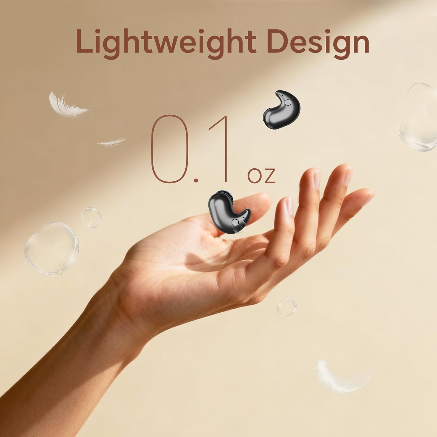 Sleep Ear Buds Mini Flat Invisible Earbuds Sleeping Headphones for Side Sleepers, Comfortable Low Profile Small Tiny Discreet Micro Hidden Earbuds Wireless Bluetooth for Work, Small Ear Canals - Image 6