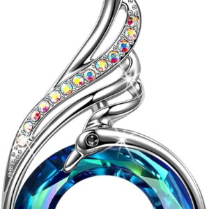 Kate Lynn “Rise From the Ashes Phoenix Necklace Made with Crystals from Austria, 18″+2” Necklace, Packaged with Jewelry Box, Birthday Gift for Women, Symbol of Luck and Renewal