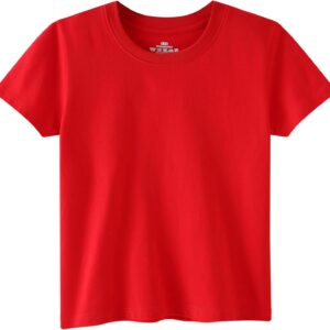 Family Feeling Boys Short Sleeve Summer Crewneck Kids T-Shirts One Piece Girls Tee