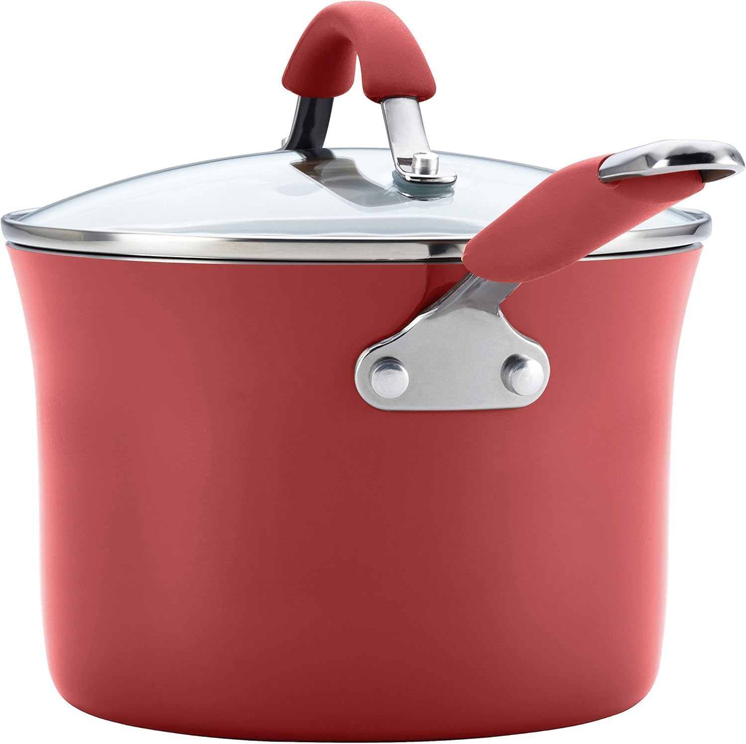 Rachael Ray Cucina Nonstick Cookware Pots and Pans Set, 12 Piece, Cranberry Red - Image 13