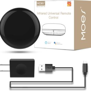 MOES WiFi Smart IR Remote Controller Smart Home Infrared Universal Remote Blaster,One for All Control AC TV DVD CD AUD SAT etc,Compatible with Alexa and Google Assistant,No Hub Required