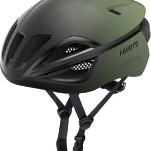 Favoto Adult Bike Helmet for Men & Women, Lightweight Cycling Helmet with Adjustable Fit, Sleek Streamlined Design, Road Commuter & Mountain Riding