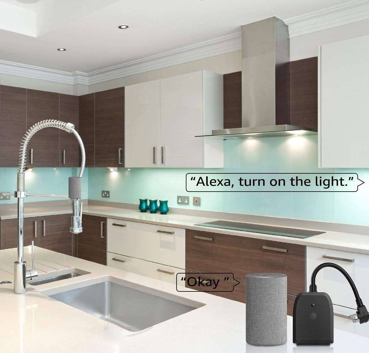 LITEdge WiFi Outdoor Smart Plug 250V, 2 Independently Control Sockets Power Outlet, Compatible with Google Home & Alexa, APP Cordless Remote Timer, Waterproof, Pack of 2 - Image 7