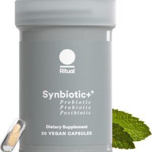 Ritual Synbiotic+ Probiotic, Prebiotic, Postbiotic, 3-in-1 Supplement for Gut Health and Digestive Support, Regularity, Bloat, Immune, Vegan Delayed-Released Daily Capsule, Women and Men, 30 Day