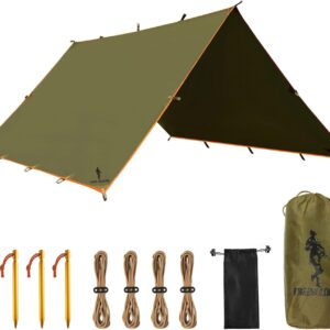 Free Soldier Waterproof Portable Tarp Multifunctional Outdoor Camping Traveling Awning Backpacking Tarp shelter Rain Tarp