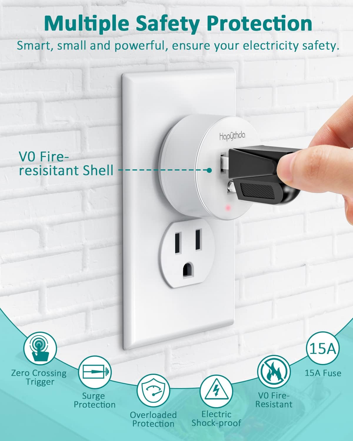 Garbage Disposal Air Switch,Air Switch Garbage Disposal with No Wiring Needed,Garbage Disposal Button with 15A/1500W/4000V Anti-Surge for 500ft RF Range Magnetic Base Smart Plugs - Image 7