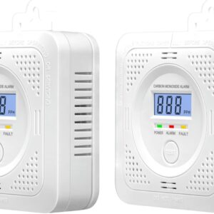 Carbon Monoxide Detectors, 2pcs CO Alarm Detector, Carbon Monoxide Alarm(Batteries NOT Included)