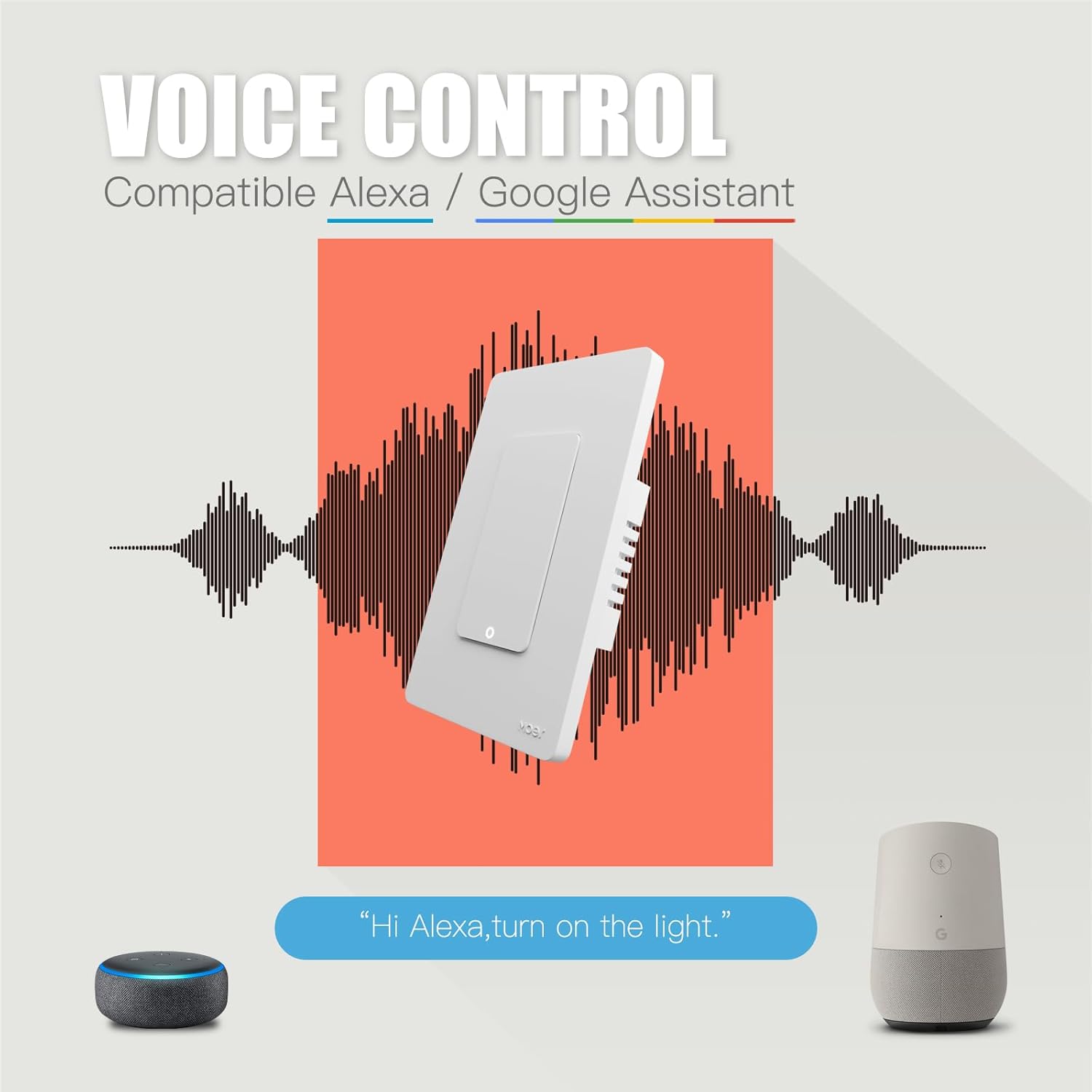MOES 2.4GHz Wi-Fi Smart Light Switches, Netural Wire Required, Inteligente Single Pole Switch, Compatible with Alexa Google Assistant, Remote Control, No Hub Required - Image 4