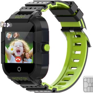 Wonlex 4G GPS Smart Watch for Kids with SIM Card, 1.4″ Touch Screen Kids Smartwatch for Boys Girls Gift, Kids Phone Watch with Video Calls/Voice Chat/Camera/Music/Alarm/SOS/Pedometer