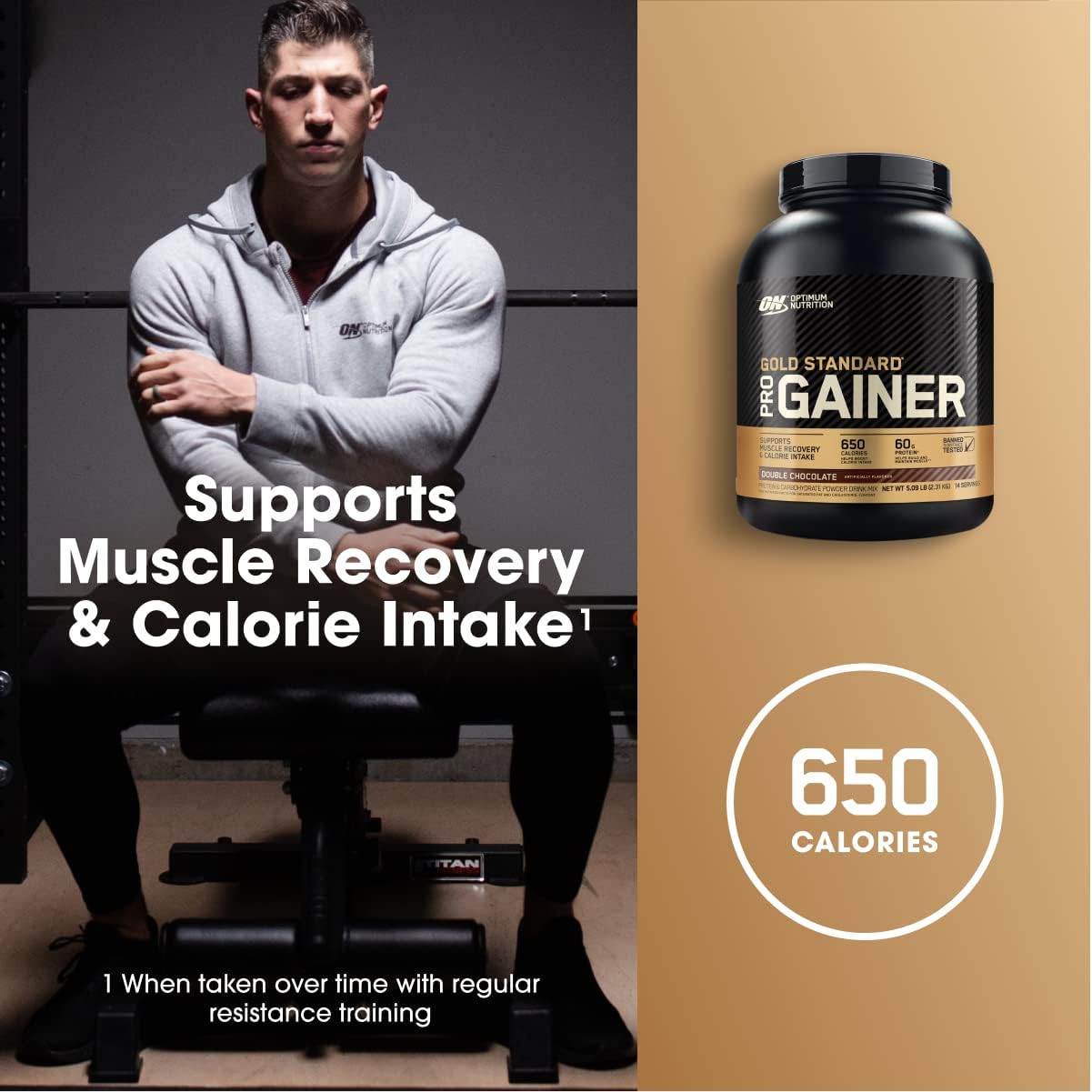 Optimum Nutrition GS Pro Gainer Weight Gainer Protein Powder, Double Chocolate, 5.09 Pounds (Packaging May Vary) - Image 5