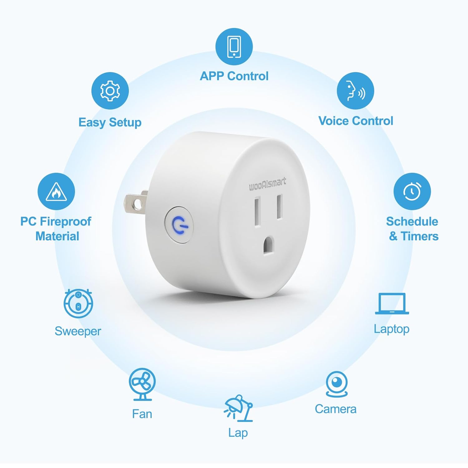 Smart Plug, WiFi Plugs Work with Alexa & Google Assistant, Smart Outlet with Timer & Group Controller, WiFi Outlet for Home, No Hub Required, ETL & FCC Certified, 2.4GHz WiFi, 10A, 2 Pack - Image 2