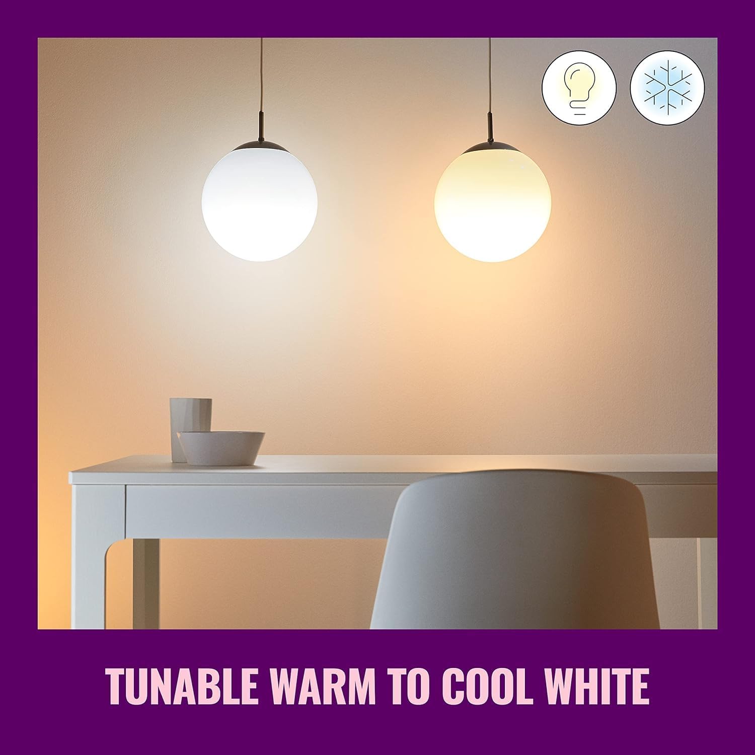WiZ Clear 40W BA11 Tunable White Filament LED Smart Candle-Shaped Bulb - Pack of 1 - E12- Indoor - Connects to Your Existing Wi-Fi - Control with Voice or App - Matter Compatible - Image 5