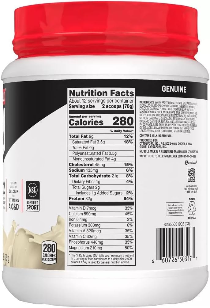 Muscle Milk Lean Muscle Vanilla Creme Protein Powder, 1.93 Pound (Pack of 1) - Image 3