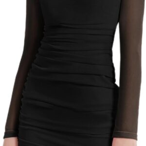 EXARUS Girls Formal Long Sleeve/Spaghetti Strap Dress Teen Party Dance Tween Juniors Tight Cute Bodycon Short Dresses