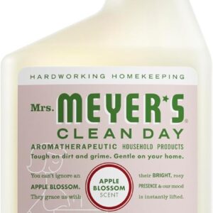 MRS. MEYER’S CLEAN DAY Vinegar Gel Cleaning Spray, Bathroom Use, No-Rinse Formula, Apple Blossom, 16 Fl Oz, Pack of 1