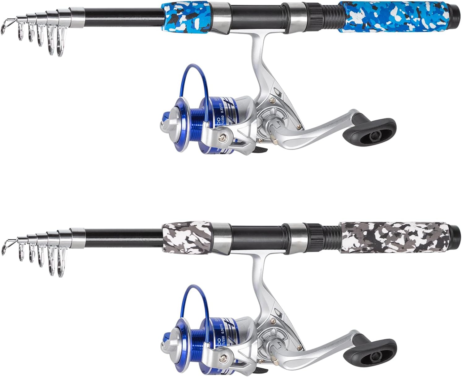 Fishing Pole Combo, 6.9ft Telescopic Rods Set, Collapsible Fishing Rods 2PCS Spinning Reel Set with Carrier Bag Freshwater Fishing Rod and Reel Combos Kits - Image 2