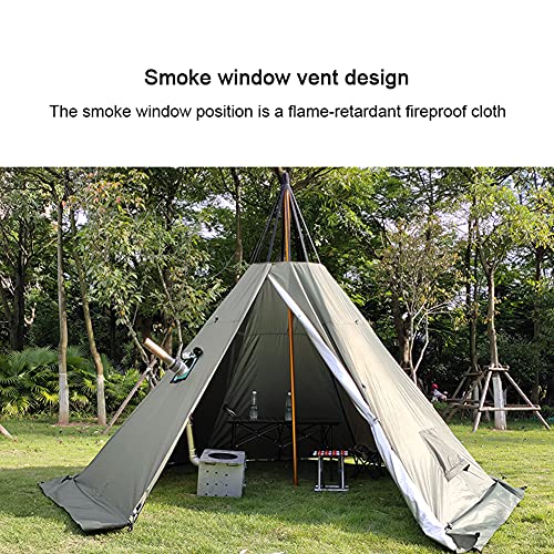 Warm Teepee Tents for Outdoor Hiking Camping Hiking Pyramid Tent Double Layers Camping Tent Indian - Image 2