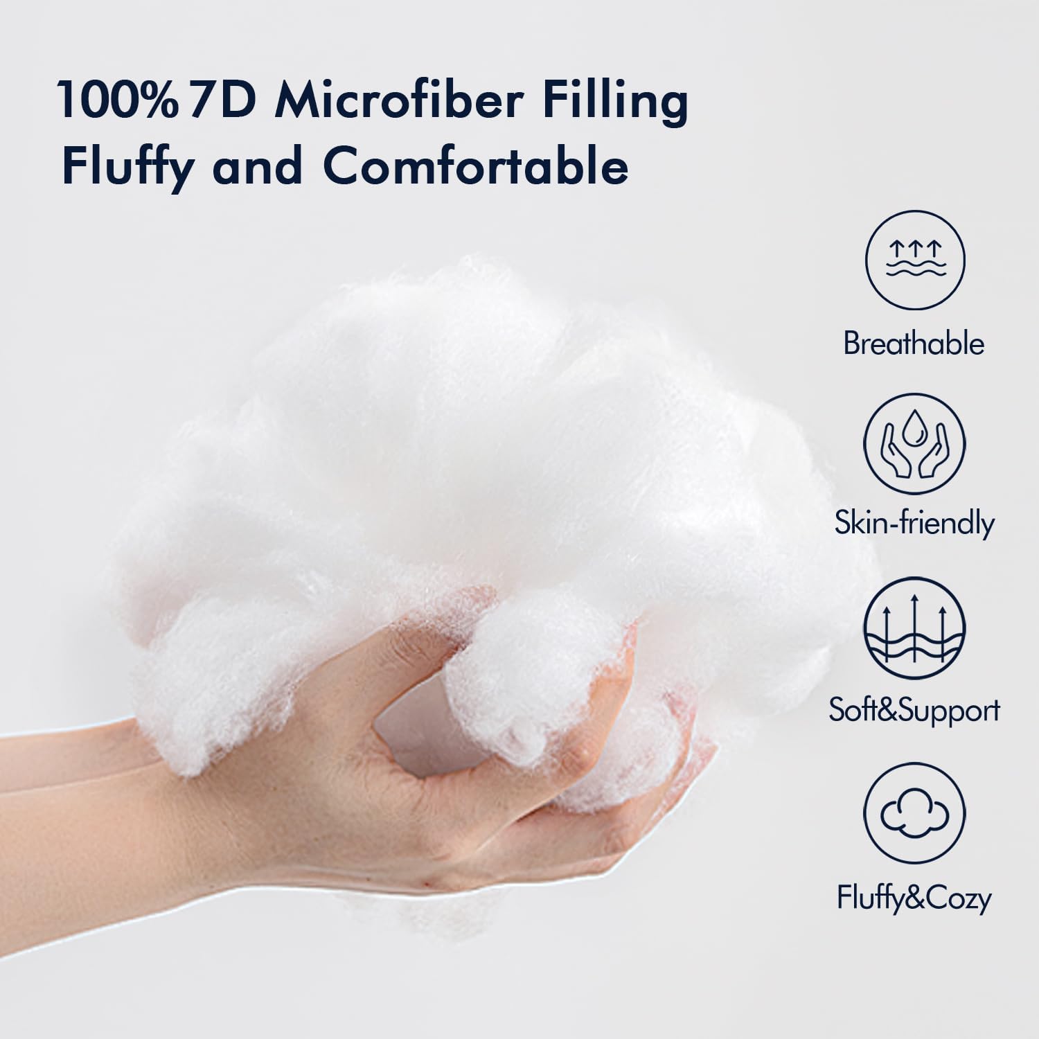 MIULEE Pack of 2 18x18 Outdoor Pillow Inserts, Outdoor Throw Pillows Water-Resistant Decorative Premium Square Pillow Stuffer Sham for Porch Swing Couch Sofa Cushion Patio Furniture - Image 5