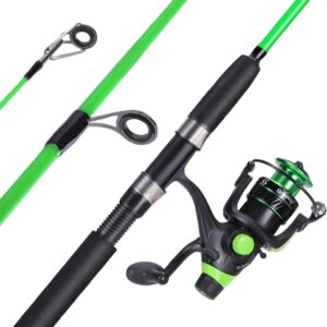 Sougayilang Catfish Fishing Rod and Reel Combo, 2-Piece Spinning Combo, Durable Graphite & Glass Blanks Fishing Pole for Crappie