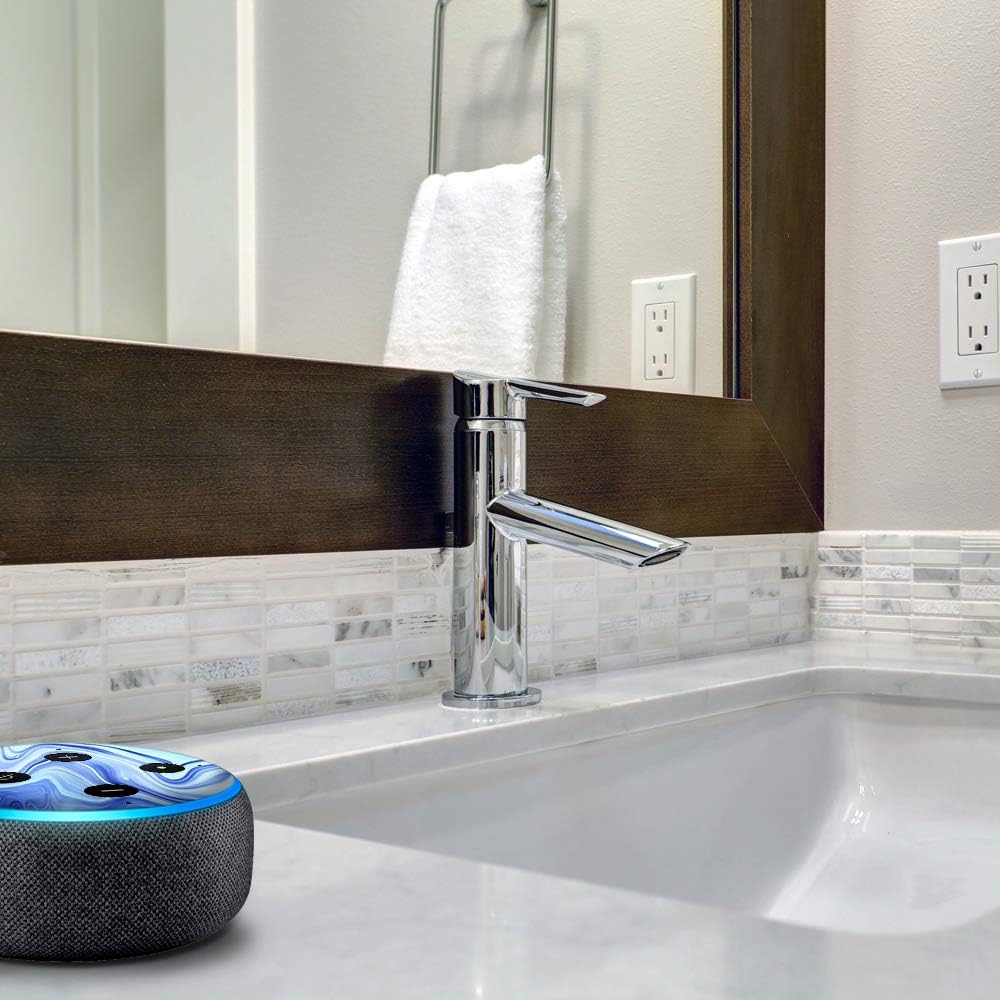 Blue Marble Rocks Glass - Vinyl Decal Skin Compatible with Amazon Echo Dot 3rd Generation Alexa - Decorations for Your Smart Home Speakers, Great Accessories Gift for mom, dad, Birthday, Kids - Image 6