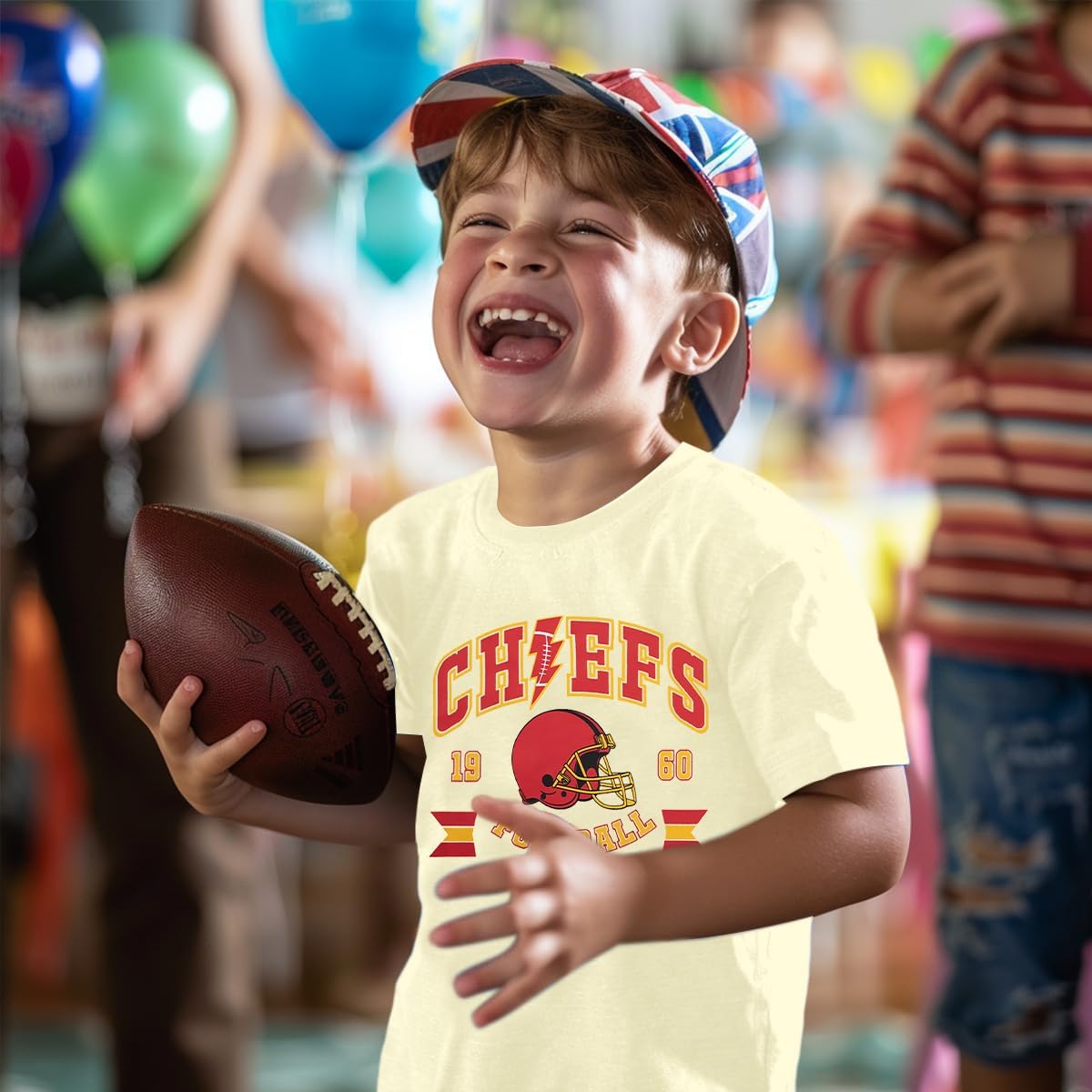 Football Shirt Boys Girls Game Day T Shirts Kids 1960 Football Team Fans Tees Graphic Short Sleeve Tops - Image 3