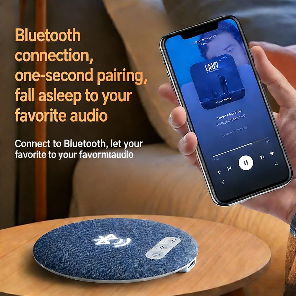 2026 New Sleep Pillow Speaker, Bluetooth Pillow Speaker with White Noise Timer Wireless Sleep Aid with Stereo Bass Private Sleep Headphones for Adult Kids (Pink) - Image 3