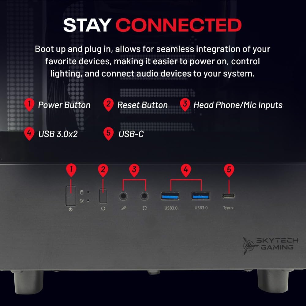 Skytech Gaming Azure 3 Desktop PC, Ryzen 7 7800X3D 4.2 GHz (5GHz Turbo), NVIDIA RTX 5060 Ti 16GB, 1TB Gen4 NVMe SSD, 32GB DDR5 RAM 6000 RGB, 650W Gold PSU, 360mm ARGB AIO, Wi-Fi, Win 11 - Image 8