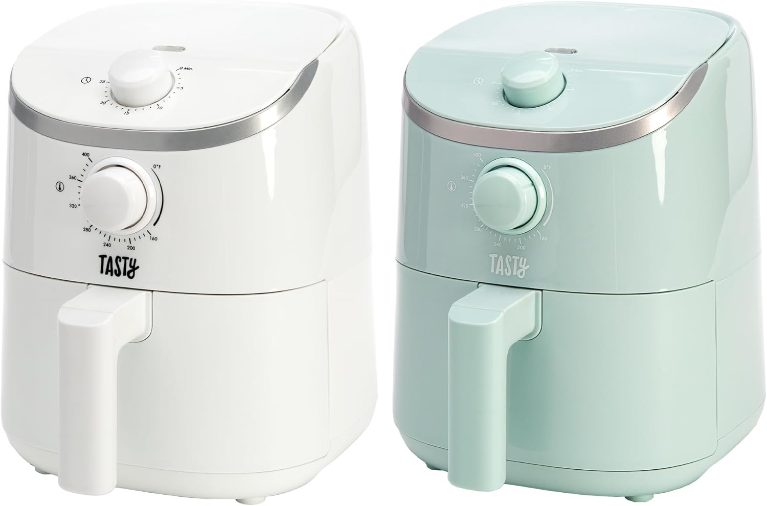 Tasty Personal Air Fryer, Healthier Meals in Minutes, Adjustable Temp Control up to 400°F, Easy-to-Use Design, Nonstick Basket and Tray Made without PFAS, PFOA, PFOS & PTFE, 900 Watts, 2-Quart, Aqua - Image 7