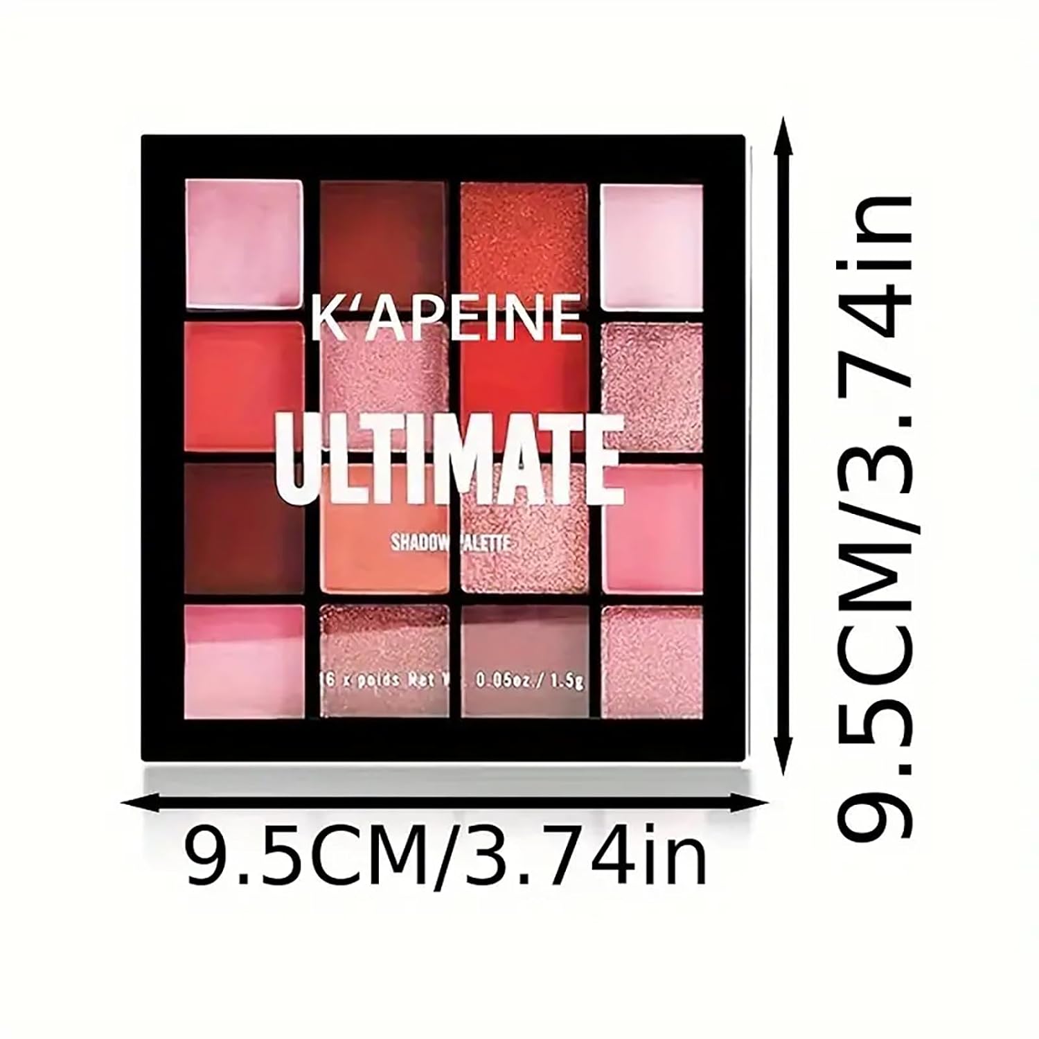 K'APEINE Red Eyeshadow Palette, Matte Glitter Metallic Eye Shadow Palette 16 Colors Pigmented Pink Eye Makeup Red Goth Eyeshade Kit for Halloween Parties, Joker Vampire Clown Makeup - Image 7