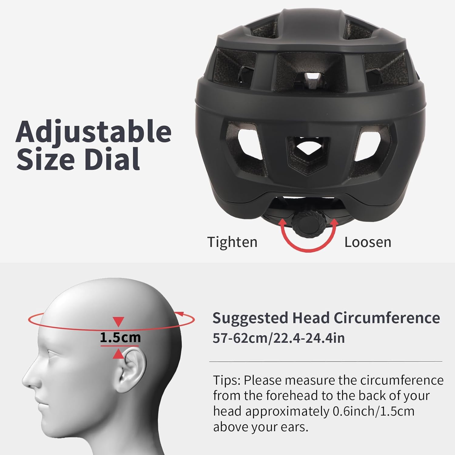 Mountain Bike Helmet for Adults - Dual Shell Lightweight MTB Bicycle Helmet Adjustable for Adults Men Women Youth - Image 2