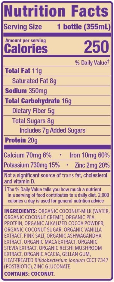 REBBL Protein Dark Chocolate, 12 oz - Image 2