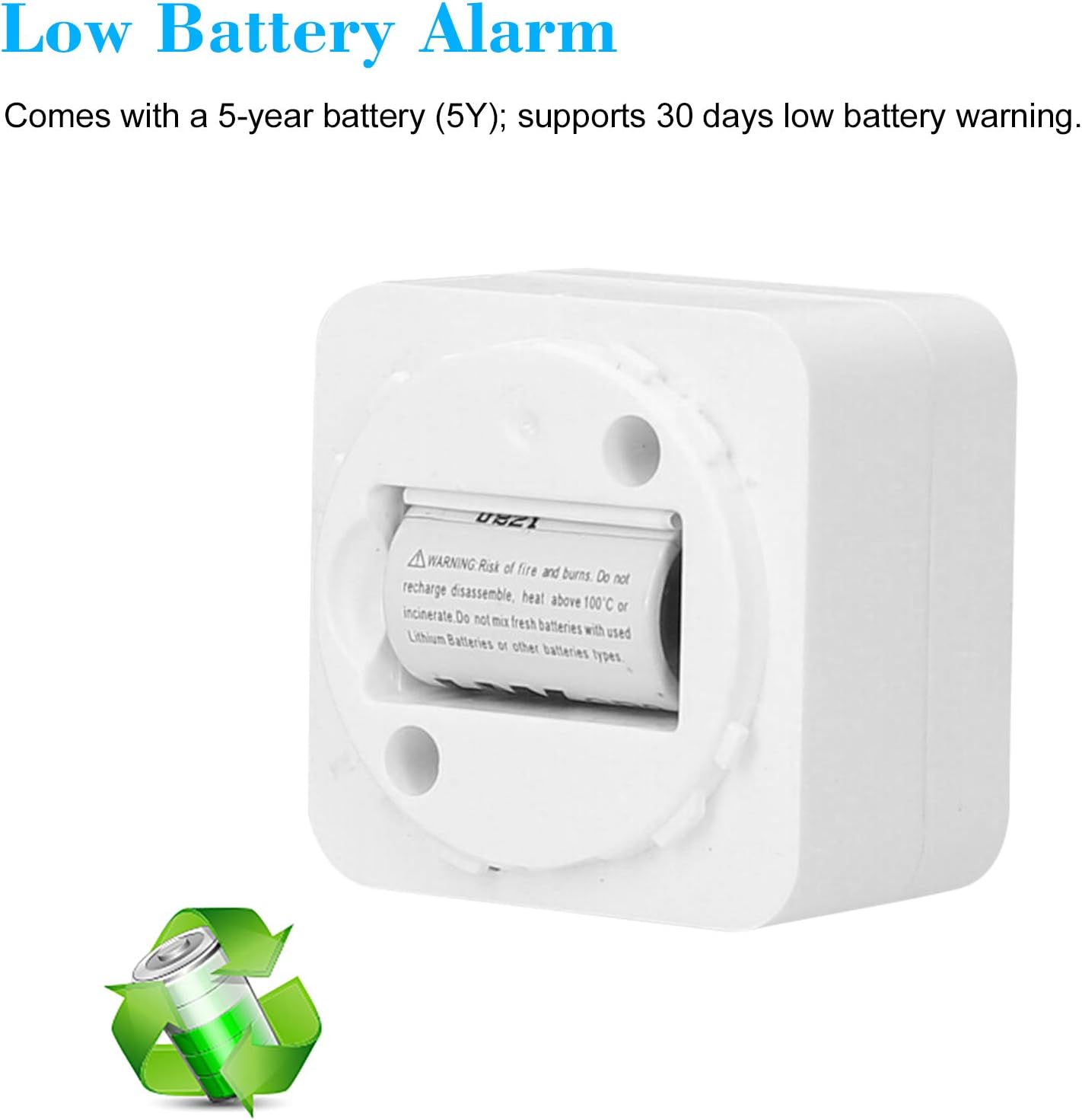 Heat Alarm Heat Detector, Fixed Point Thermal Alarm, A1 Level, Alarm Temperature 55°C-65°C, Battery Powered, 85dB Alarm Sound for Home Kitchen Garage Boiler Houses - Image 8