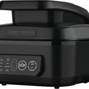 George Foreman Beyond Grill™ 7-in-1 Electric Indoor Grill with Air Fry Technology, MCAFD800D, Black, Large