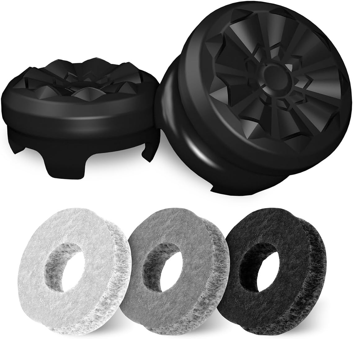 KontrolFreek Aim Boost Kit for PlayStation 5 (PS5) and PlayStation 4 (PS4) Controller | Includes Performance Thumbsticks and Precision Rings | Black Galaxy Edition - Image 3