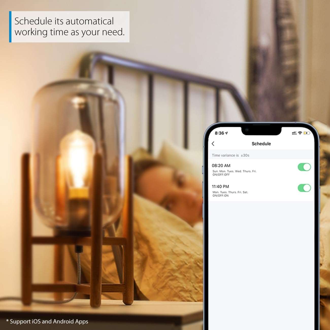 LVWIT WiFi Dimmable Vintage LED ST21 Edison Smart Bulb, 60 Watt Equivalent, E26 Base, 2700K - 6500K, Compatible with Alexa, Google Assistant, No Hub Required,4 Pack - Image 6