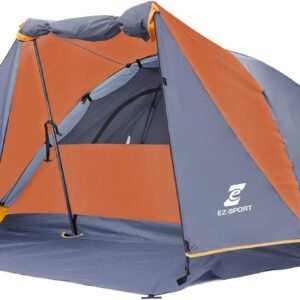 Camping Tent 2 Person, Aluminum Poles Tent with Bike Shed and Rainfly-Portable Dome Tents for Camping