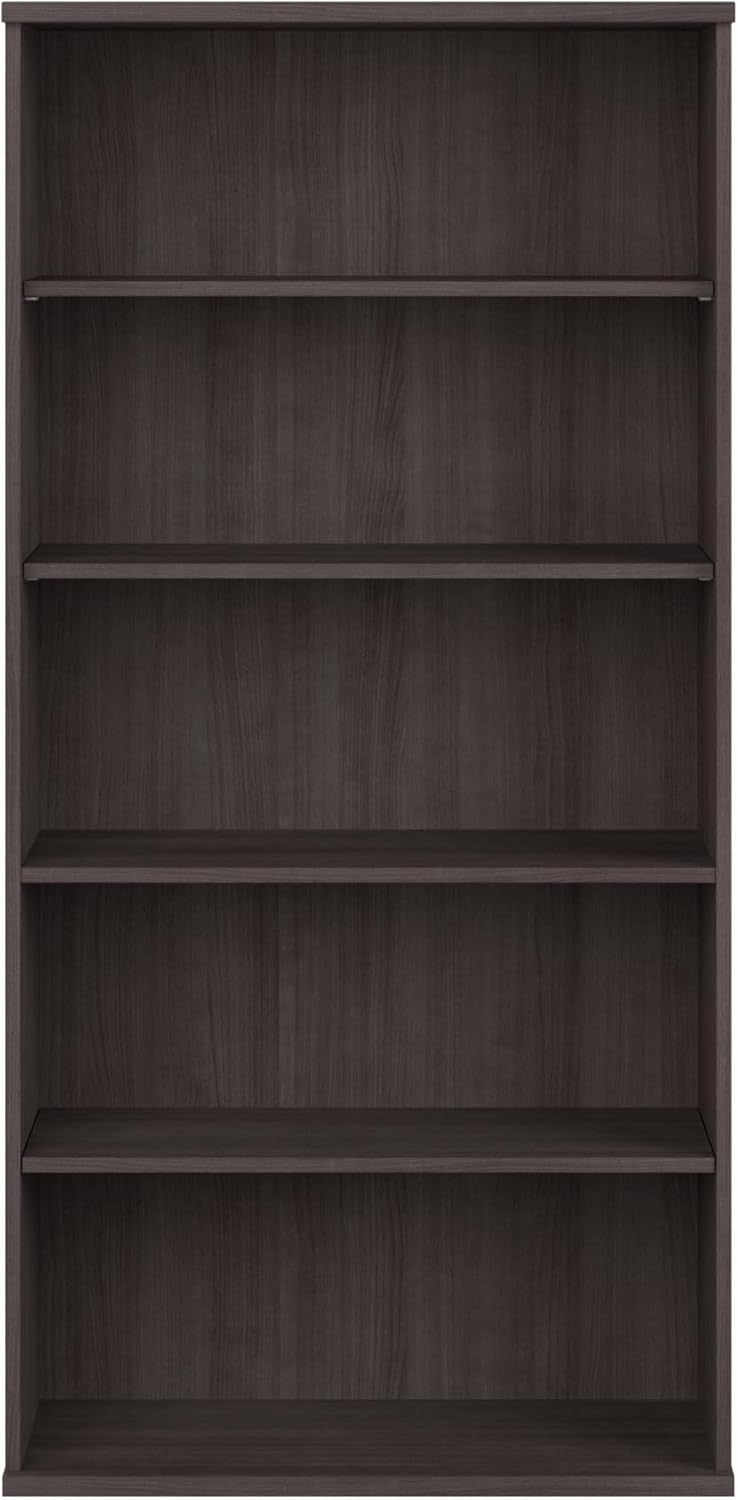Bush Business Furniture Studio C Tall 5 Shelf Bookcase in Storm Gray, Large Bookshelf for Home or Professional Office - Image 7