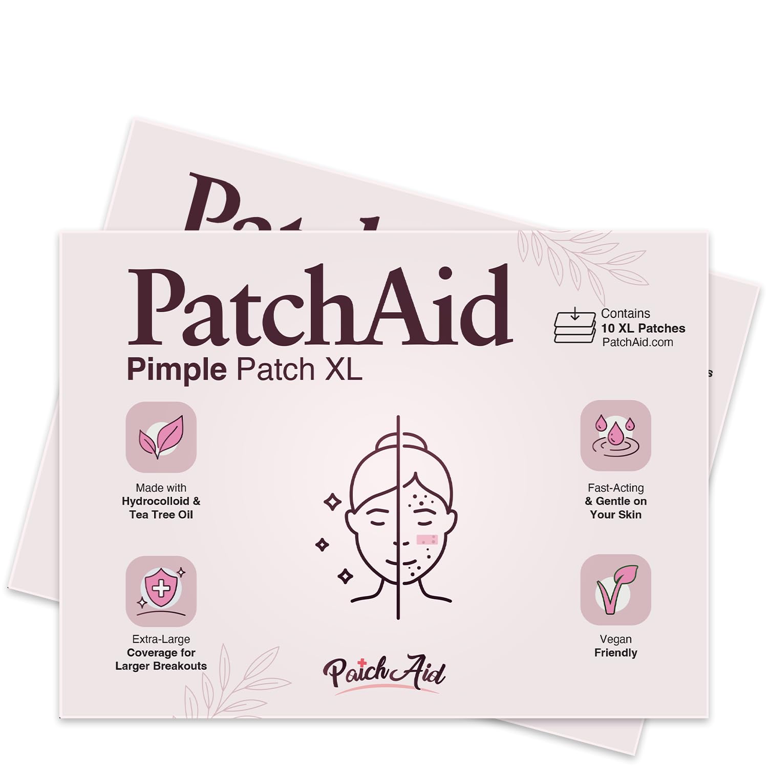 Hydrocolloid Pimple Spot Treatment XL Patch with Tea Tree Oil by PatchAid (10 Count) - Image 3