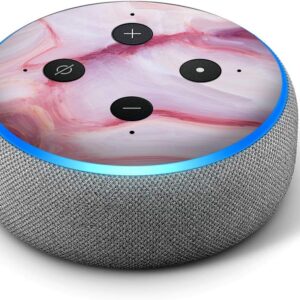 Pink Stone Marble Geode – Vinyl Decal Skin Compatible with Amazon Echo Dot 3rd Generation Alexa – Decorations for Your Smart Home Speakers, Great Accessories Gift for mom, dad, Birthday, Kids