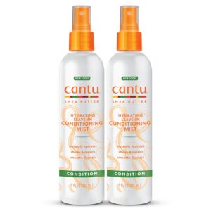 Cantu Leave-In Conditioning Mist with Pure Shea Butter, 8 fl oz (Pack of 2)