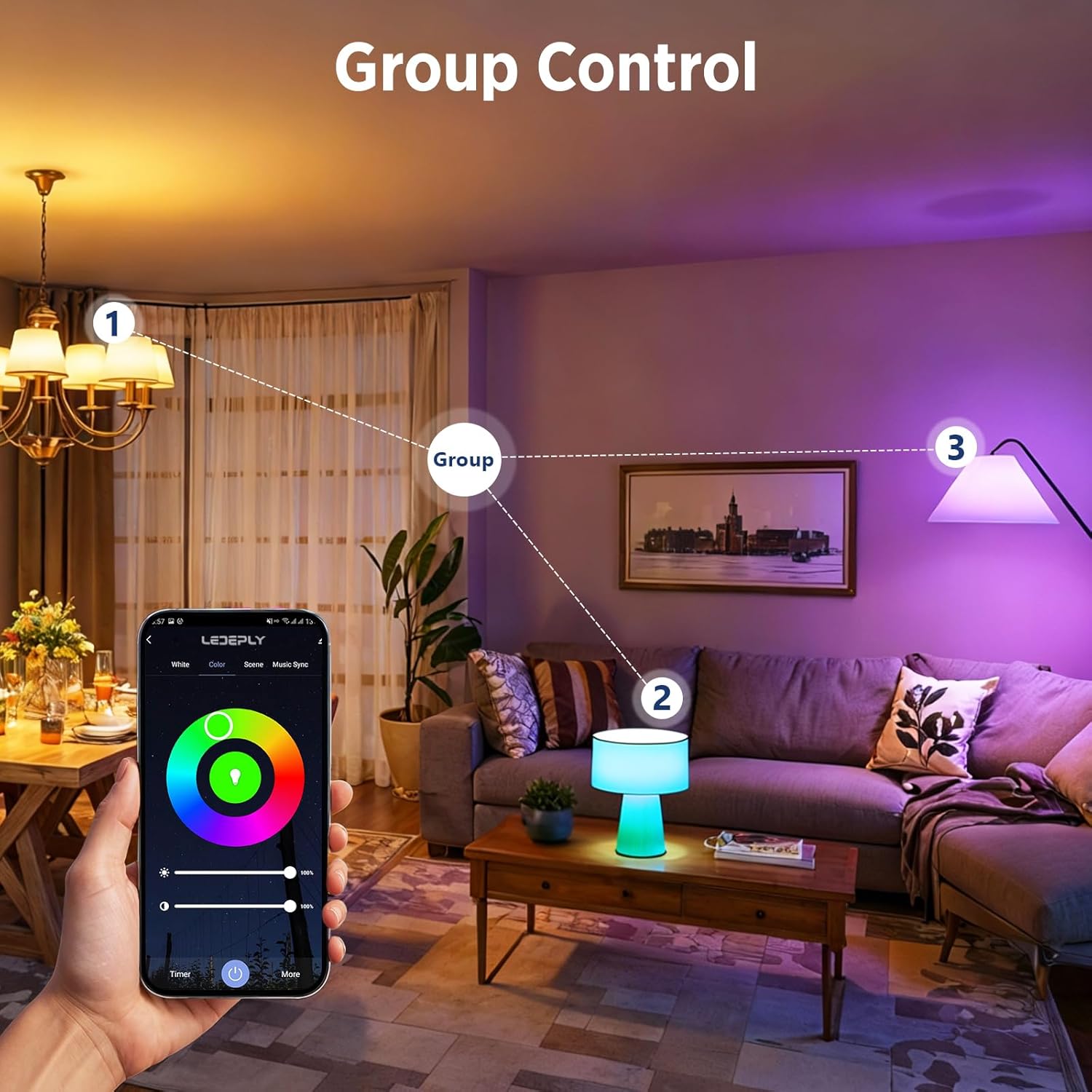 WiFi G9 Smart Bulb, RGBCW, Compatible with Alexa Google Home, Dimmable, Tunable White(2700k-6500k), 2.4GHZ WiFi Only, 3Pack - Image 5