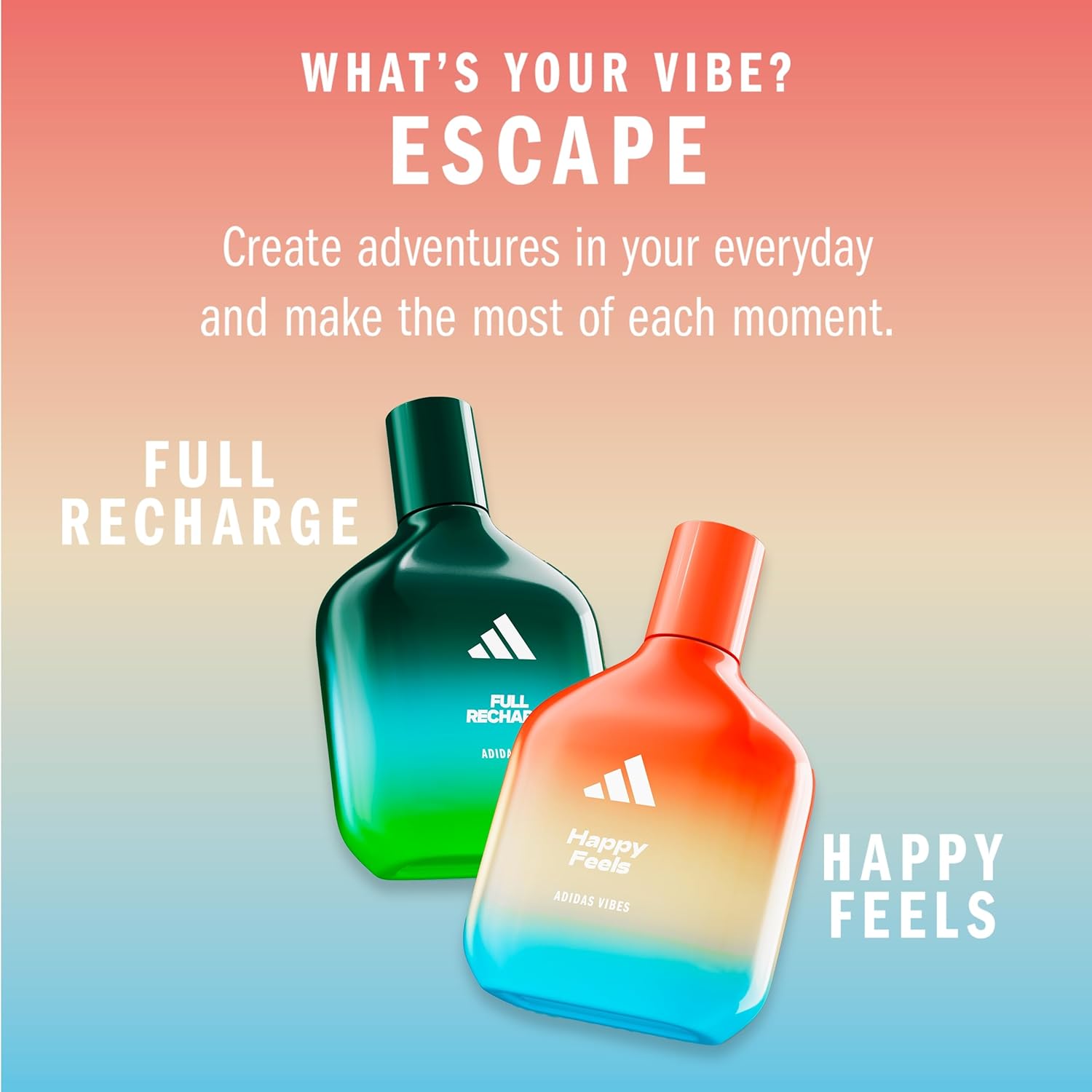 Adidas Vibes Happy Feels Eau de Parfum 1.6 fl oz (Pack of 1), Notes of Floral, Grapefruit, and Vanilla, Unisex Fragrance, Long Lasting, Sporty Fragrance, Travel Size - Image 4