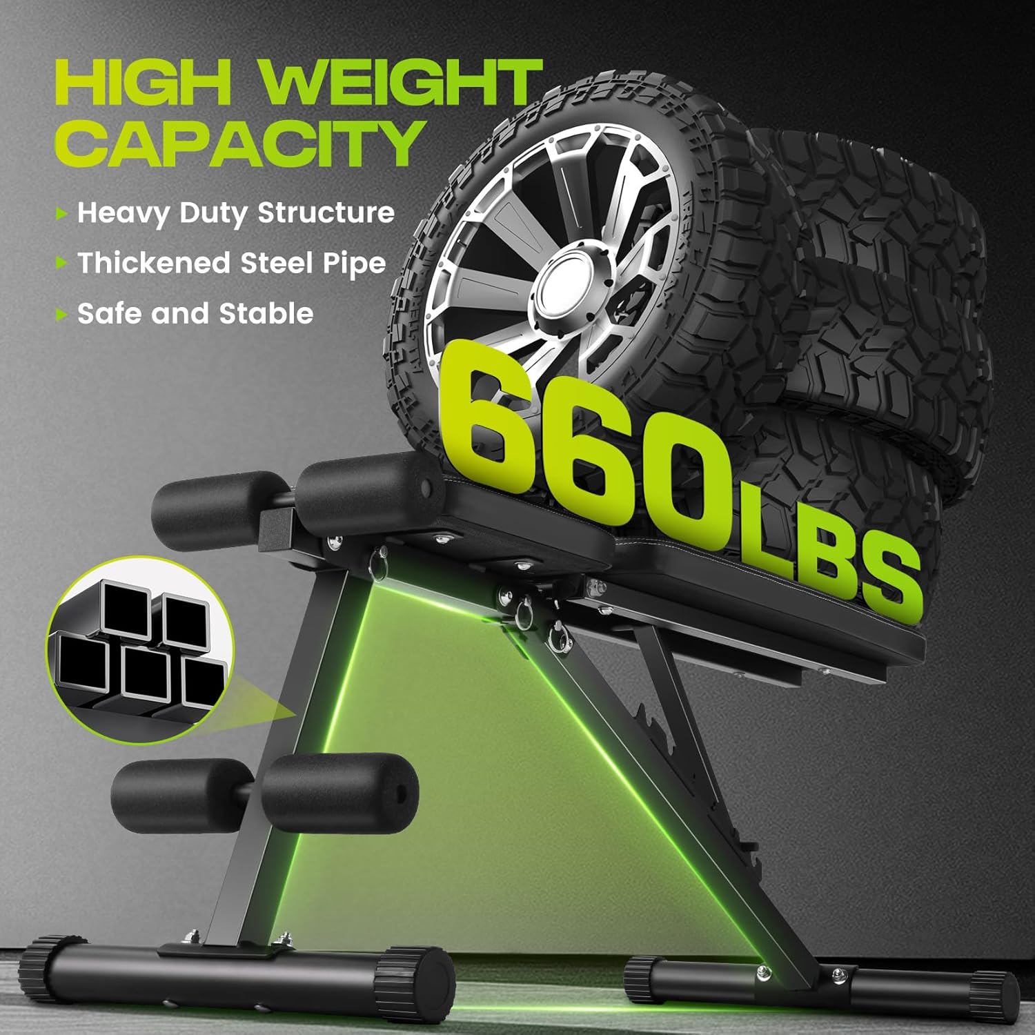 ANCHEER Basic Weight Bench for Home Gym, 660LBS Fast Foldable Workout Bench Press for Home Gym with 8 Adjustable Backrests Incline/Flat/Decline Full Body Strength Training - 2025 Upgrade - Image 3