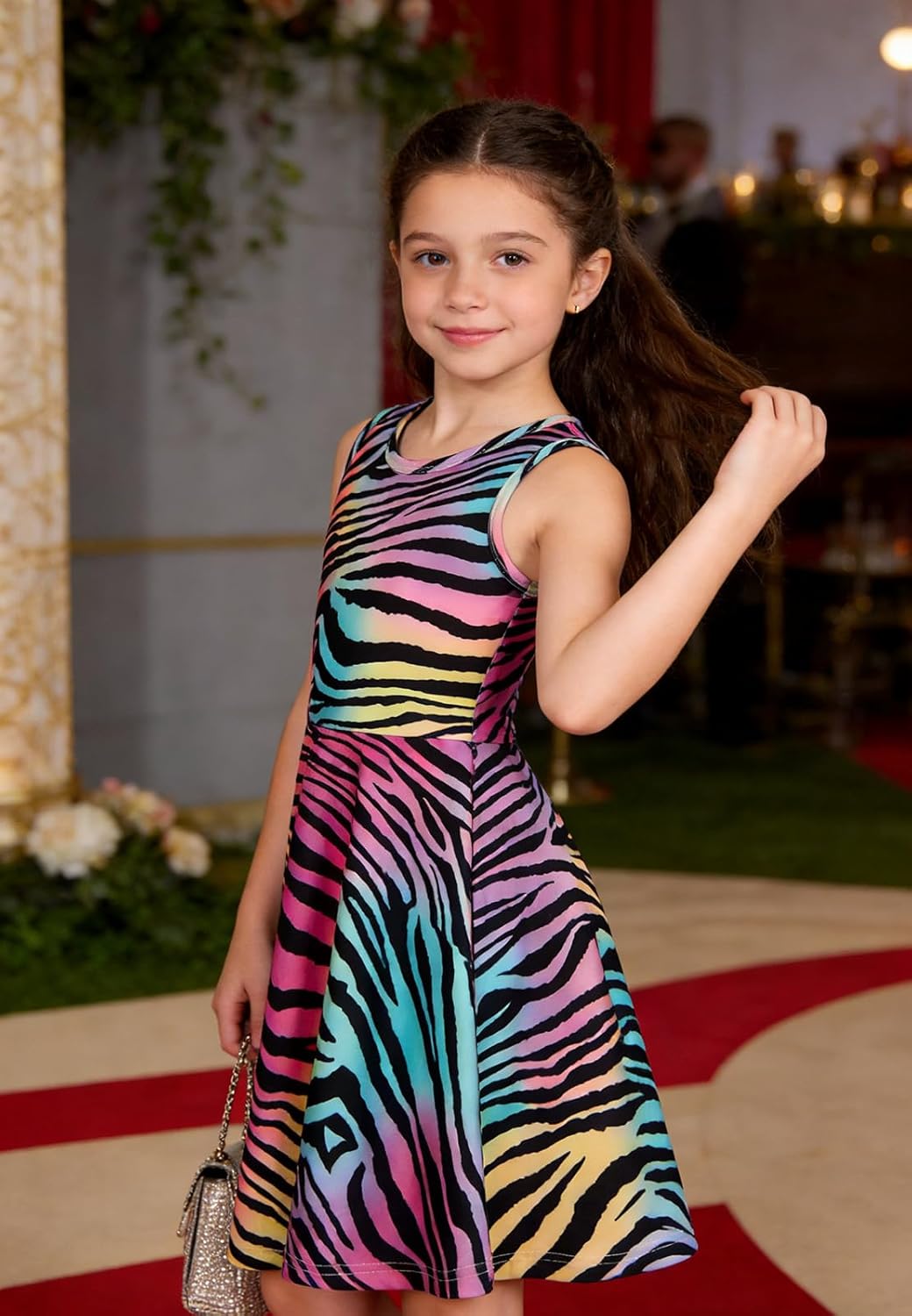 RAISEVERN Girl Dresses Sleeveless Cute Pattern Casual Sundress 4-13 Years - Image 7