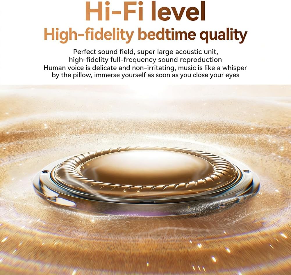 2026 New Sleep Pillow Speaker, Bluetooth Pillow Speaker with White Noise Timer Wireless Sleep Aid with Stereo Bass Private Sleep Headphones for Adult Kids (Pink) - Image 5