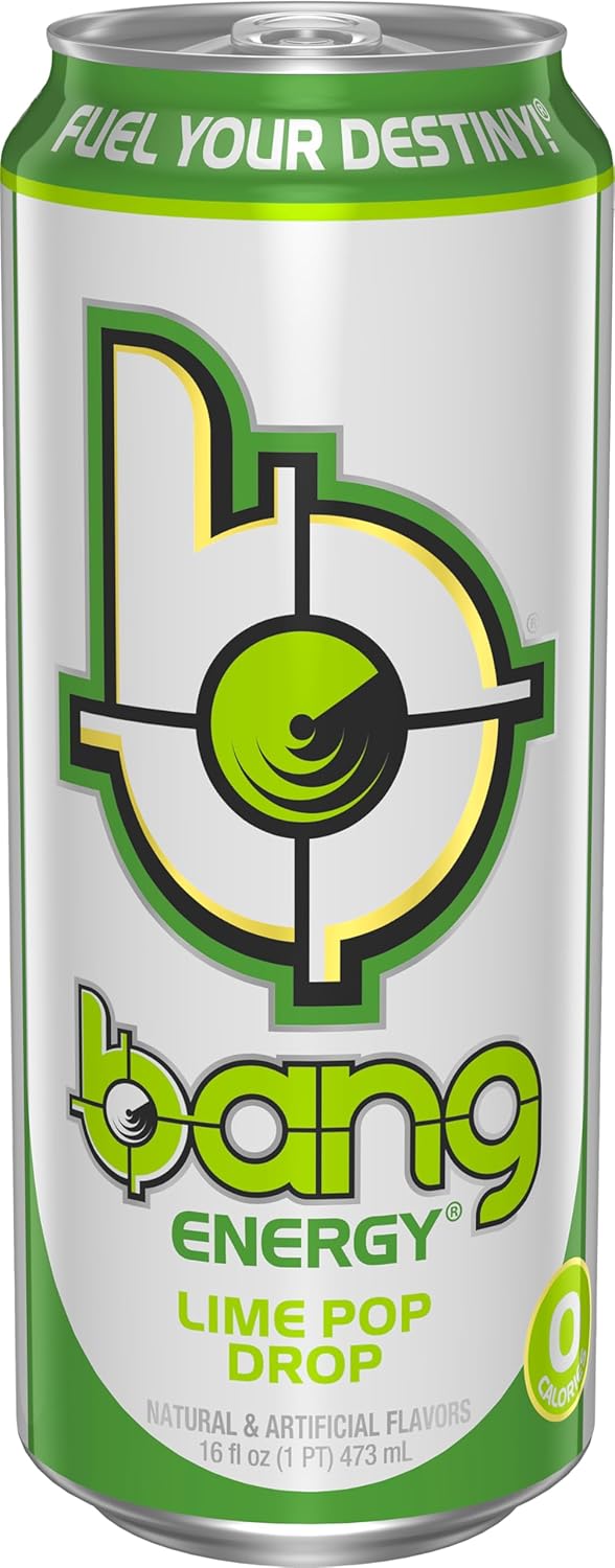 Bang Energy Lime Pop Drop, Sugar-Free Energy Drink, 16-Ounce (Pack of 12) - Image 3