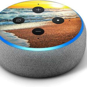 Ocean Sunset – Vinyl Decal Skin Compatible with Amazon Echo Dot 3rd Generation Alexa – Decorations for Your Smart Home Speakers, Great Accessories Gift for mom, dad, Birthday, Kids