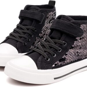 Toandon Kids Adorable Fashion High Top Casual Canvas Sneakers